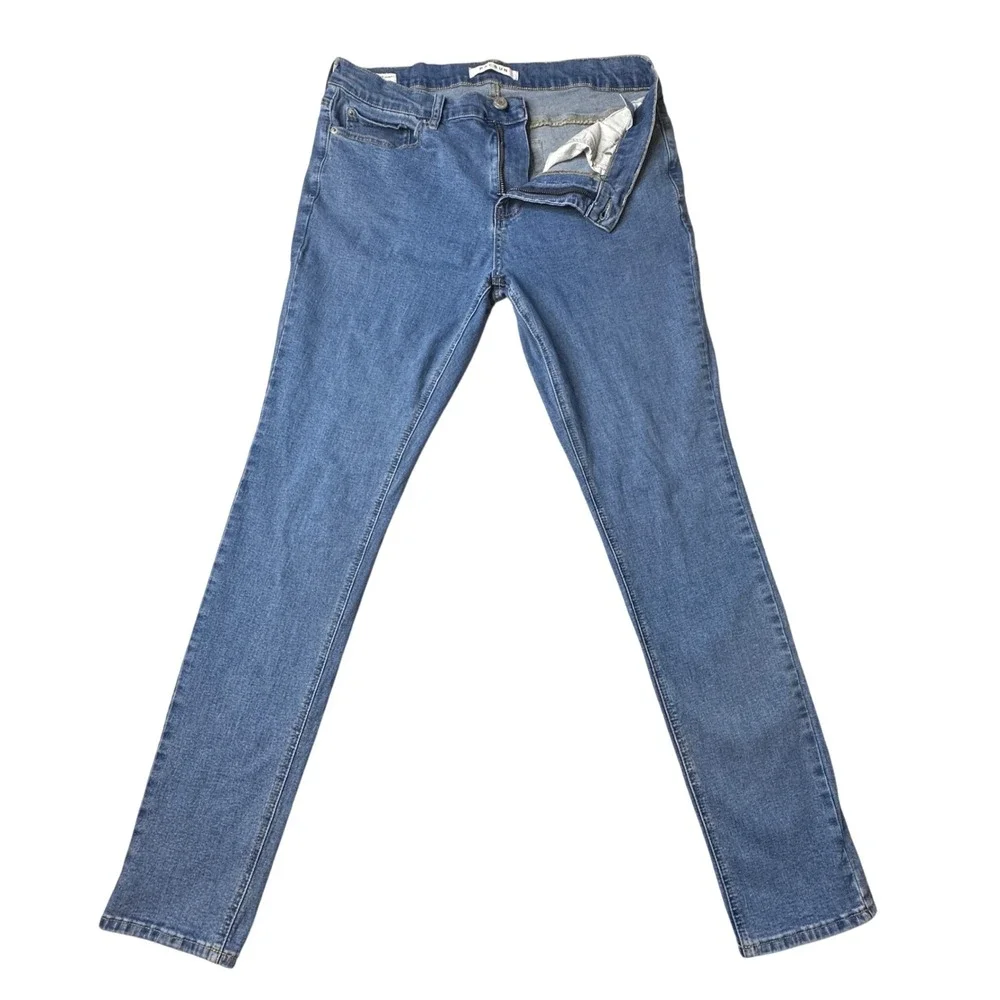 PacSun Jeans Mens 33x32 Blue Stacked‎ Skinny Medium Wash Stretch Denim